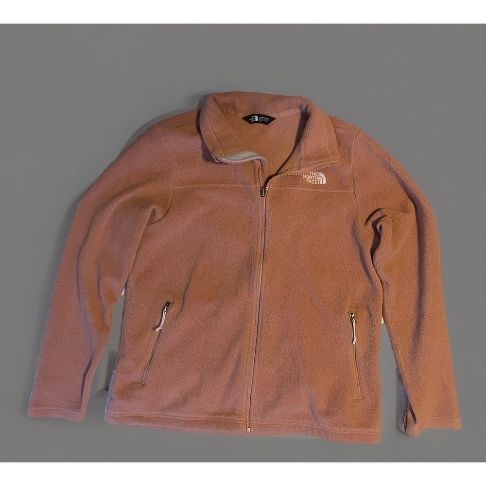 North Face Woman's Pink Fleece‎ Full Zip Sweater Large